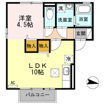 風のクローバー　Ｂの間取り