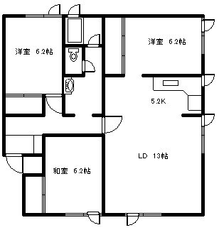 ガーベラ交差点南の間取り