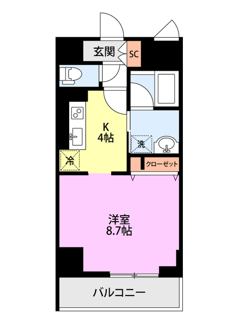 Ｅｌ　Ｃｏｕｒｔ　ＳＡＮＷＡの間取り