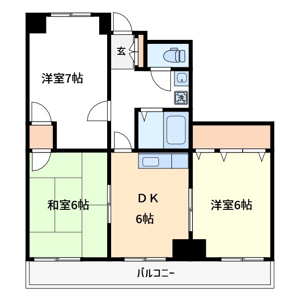 浦安市当代島のマンションの間取り