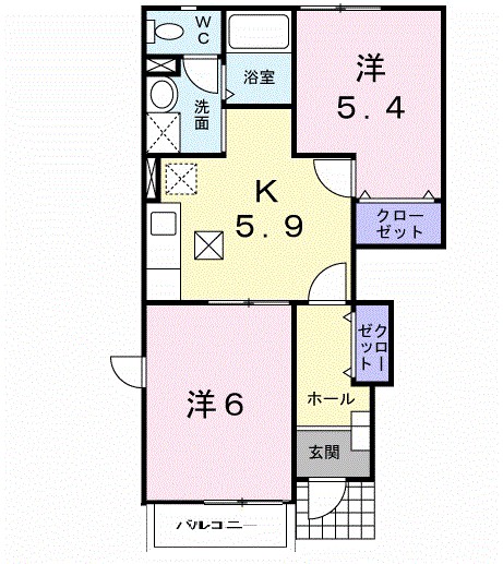 メゾン旭台　Ｃの間取り