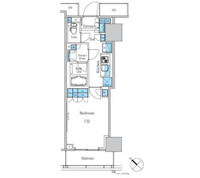 北区滝野川のマンションの間取り