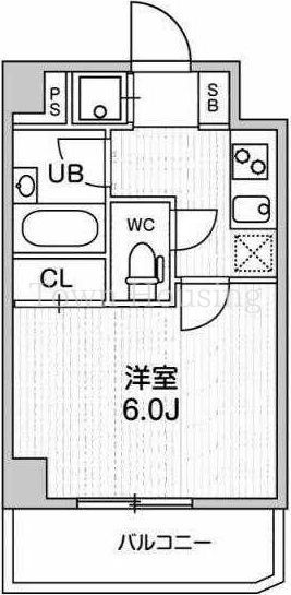 港区新橋のマンションの間取り