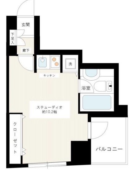 新宿区新宿のマンションの間取り