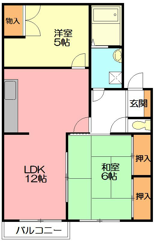 【南足柄市関本のアパートの間取り】