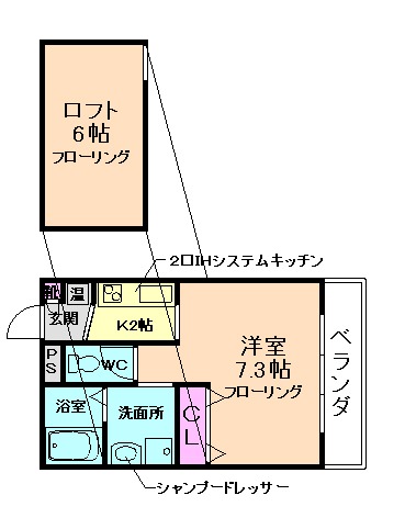 【ウエストアップパークサイドの間取り】