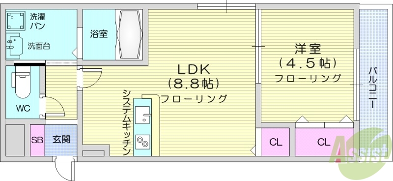 オハアスールの間取り