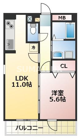 Prendre藤崎宮北の間取り