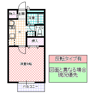 水戸市酒門町のアパートの間取り