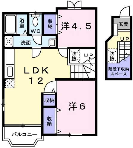 【ロジュマン　ドゥ　クールの間取り】