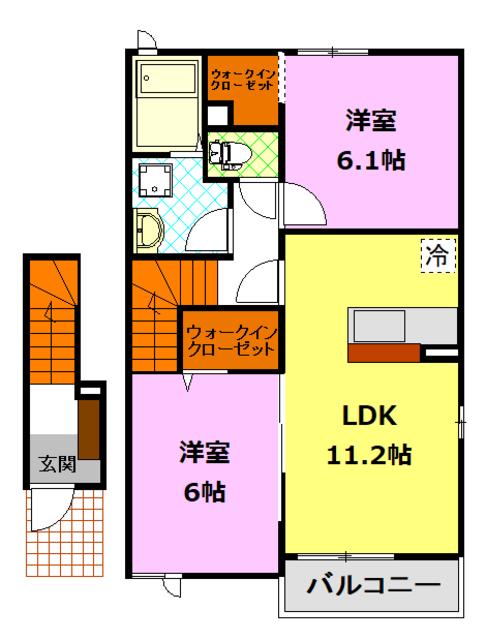 ベルフルールBの間取り