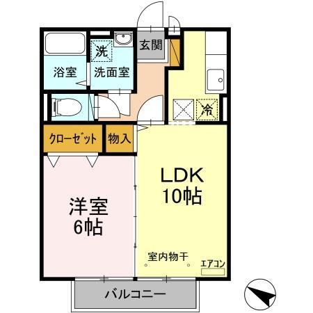 市原市姉崎西のアパートの間取り