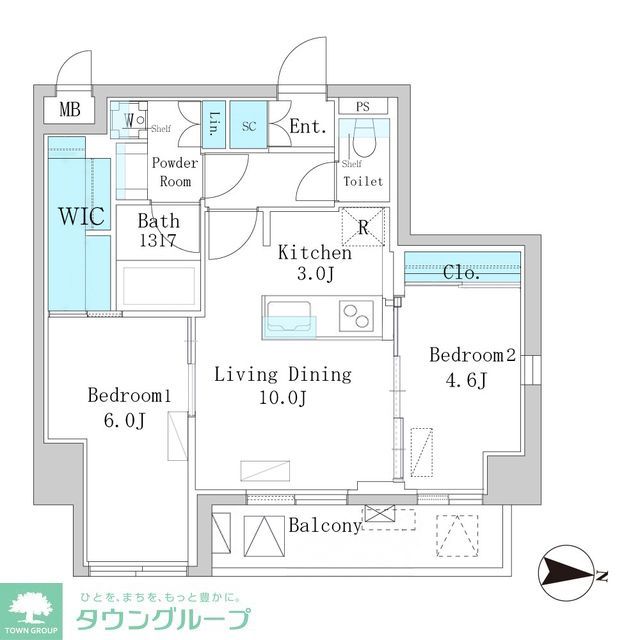 墨田区石原のマンションの間取り