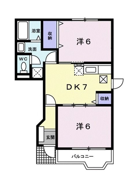 ドリームハイツ垣生Ｂの間取り