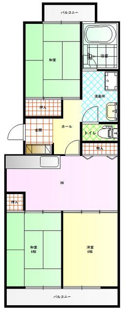 港南台駅前プラザ５号棟の間取り