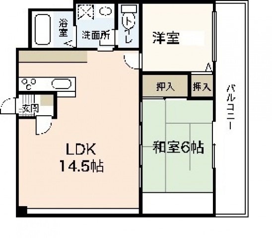 広島市中区舟入川口町のマンションの間取り