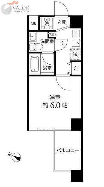 横浜市南区白金町のマンションの間取り