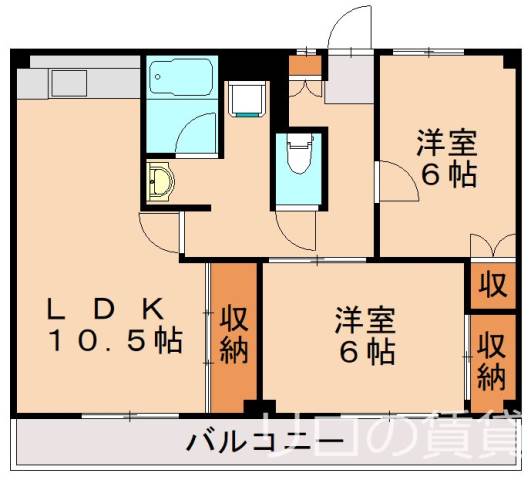 北九州市八幡西区則松のマンションの間取り