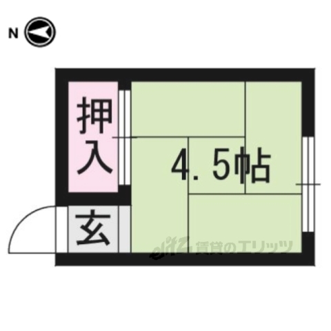 下鴨荘学生アパートの間取り