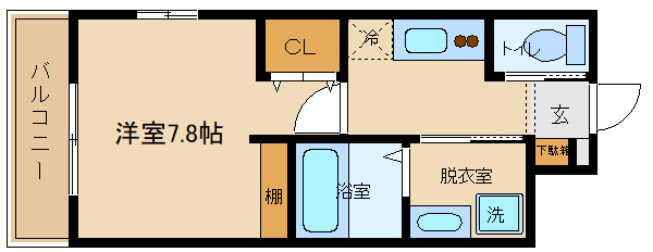 柏原市清州のマンションの間取り