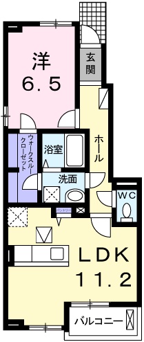 赤穂市細野町のアパートの間取り