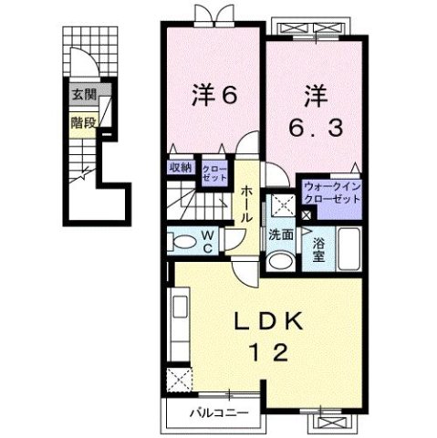 カーサプリマベーラＡの間取り