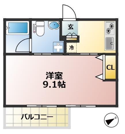 Apartment風音の間取り写真