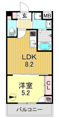 地下鉄谷町線 長原駅 徒歩2分 5階建 築5年の間取り写真