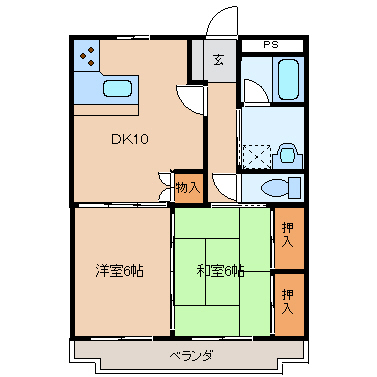 ハイツアキヤマＡの間取り