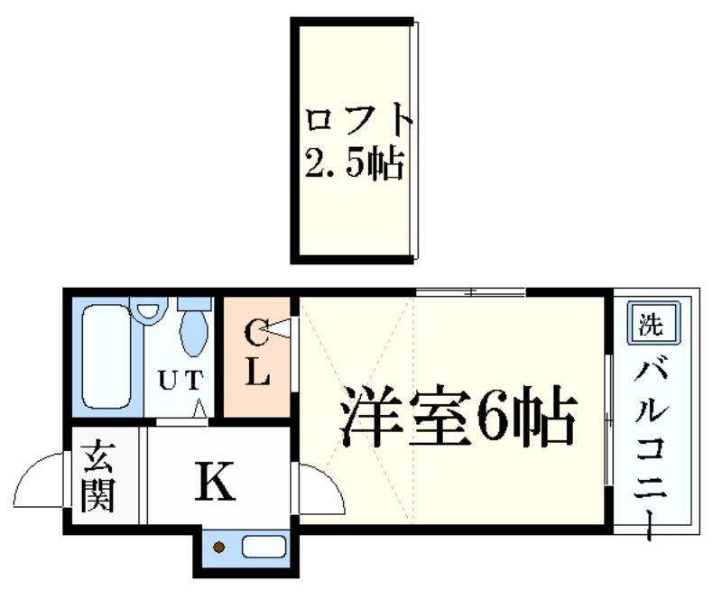 姫路市宮西町のアパートの間取り