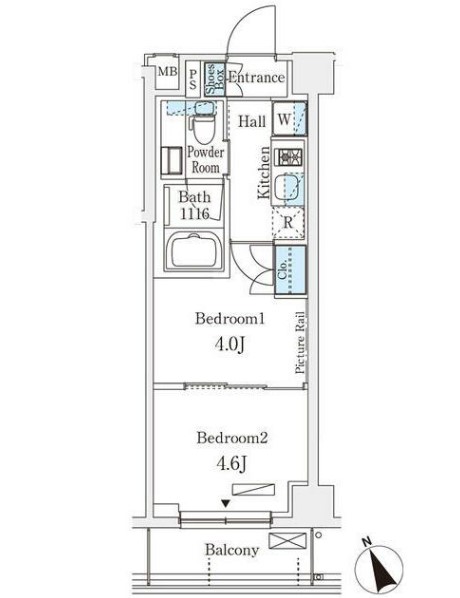 アリビオ学芸大学の間取り