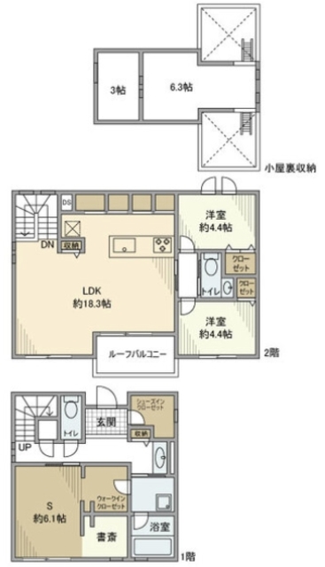 東京都杉並区永福４（一戸建）の賃貸物件の間取り