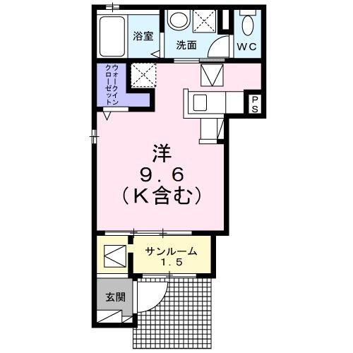 静岡市清水区木の下町のアパートの間取り