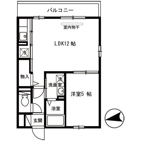 八尾市植松町のアパートの間取り