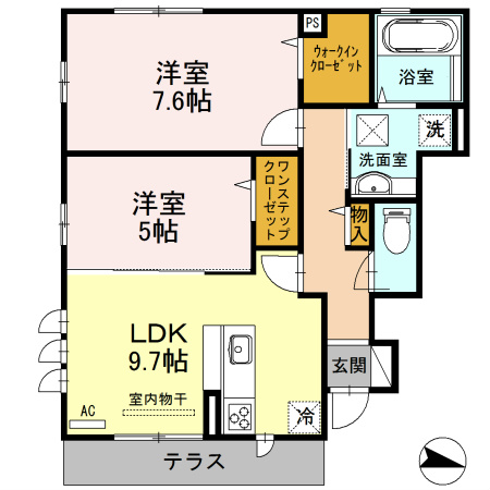 カーサ高善Ｃ棟の間取り