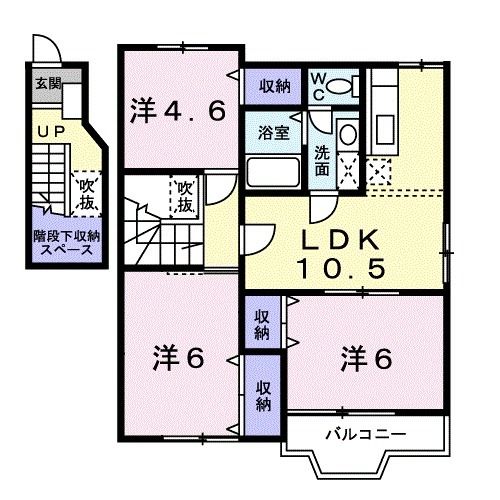 エヴァーグリーン　Ｂの間取り