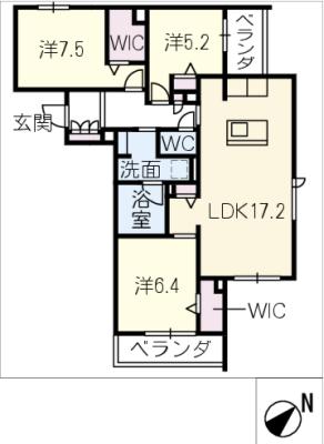 シャーメゾン　ヴィア　ソーレの間取り