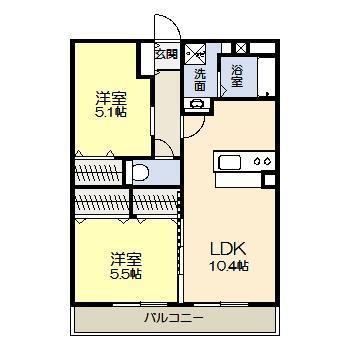 エアフォルクＩＩＩの間取り