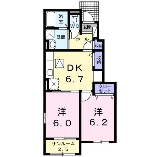 ノースリバーI番館　Ｂの間取り