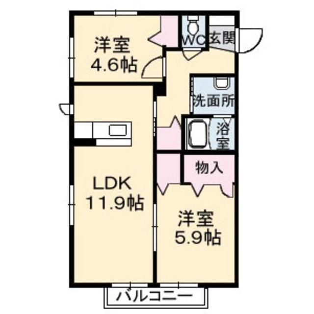 シャーメゾン　ジョイナス　Ａ棟の間取り