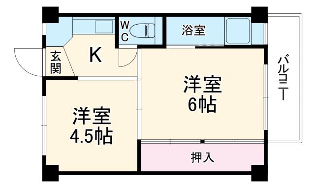 【ビレッジハウス岐南２号棟の間取り】