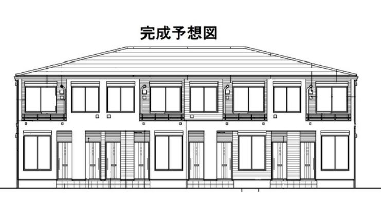 印西市大森のアパートの建物外観