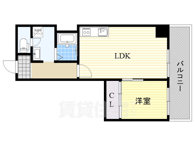 【大阪市中央区本町橋のマンションの間取り】