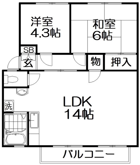 小川ハイツの間取り