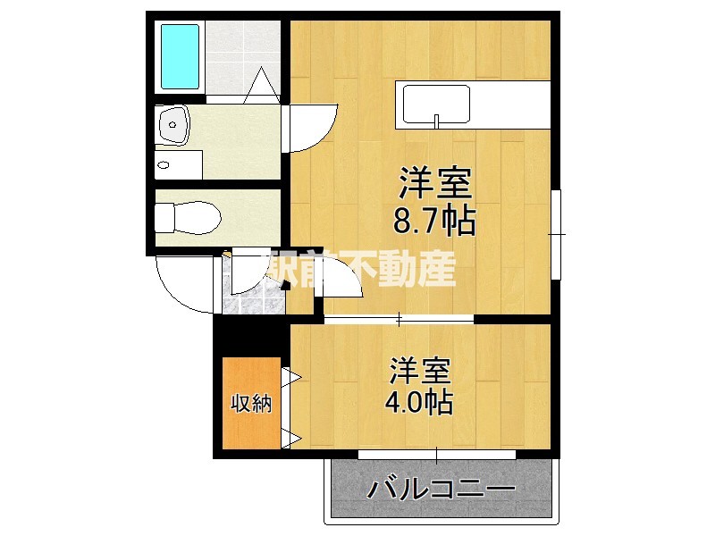 三養基郡基山町大字宮浦のアパートの間取り