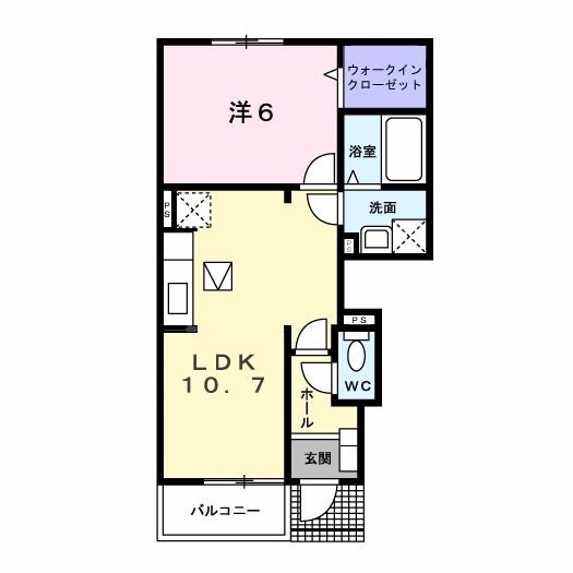 阿賀野市保田のアパートの間取り