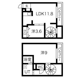 竜美丘Residenceの間取り