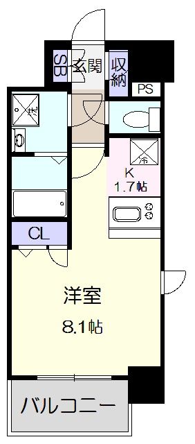 名古屋市中区錦のマンションの間取り