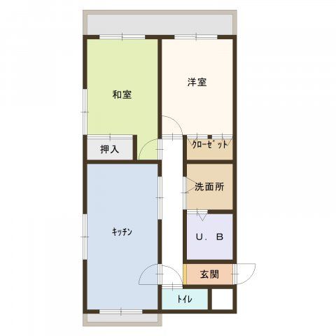 尼崎市瓦宮のマンションの間取り