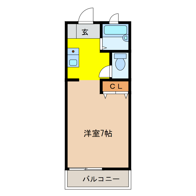 大垣市青柳町のアパートの間取り